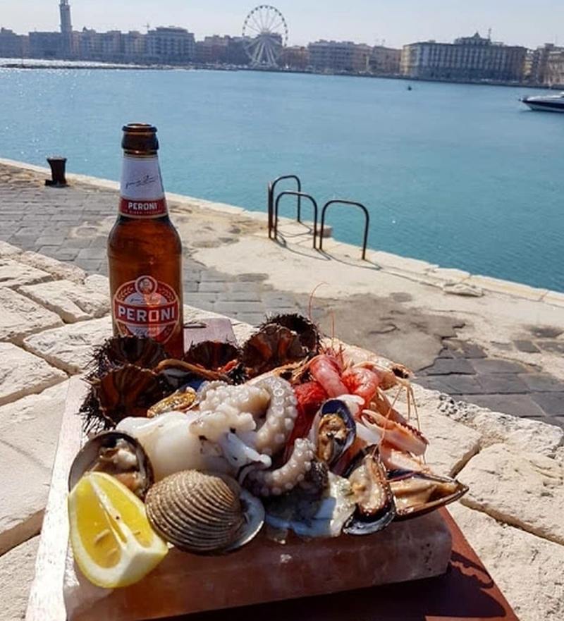 birra-peroni-bari-frutti-di-mare
